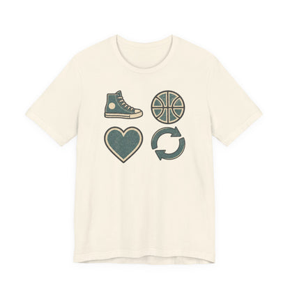 Live Hoop Repeat Basketball T-Shirt | Vintage Hooper Tee | Perfect Gift for Court Players