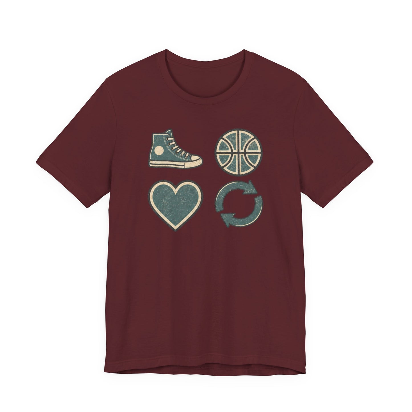 Live Hoop Repeat Basketball T-Shirt | Vintage Hooper Tee | Perfect Gift for Court Players