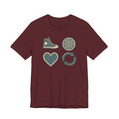 Live Hoop Repeat Basketball T-Shirt | Vintage Hooper Tee | Perfect Gift for Court Players