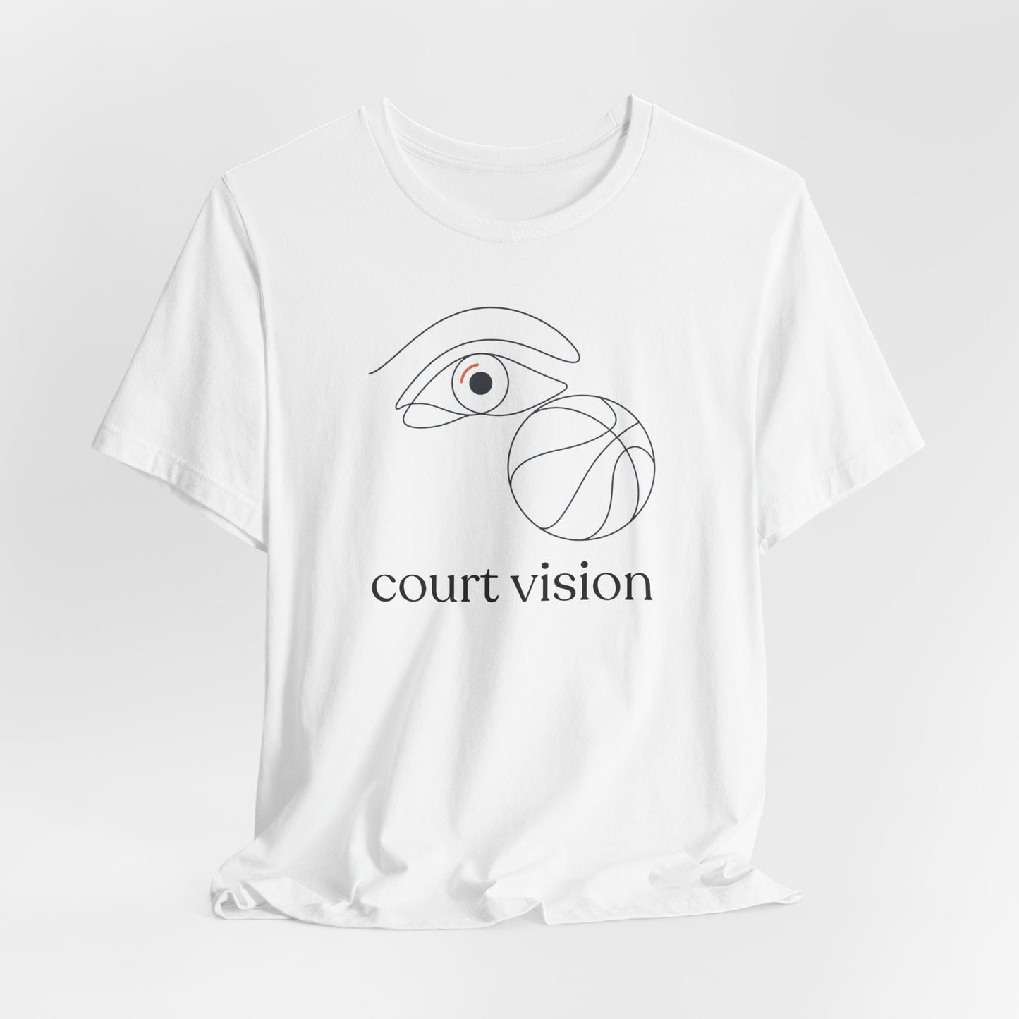 Court Vision Basketball T-Shirt | Minimalist Hooper Tee | Perfect Gift for Players