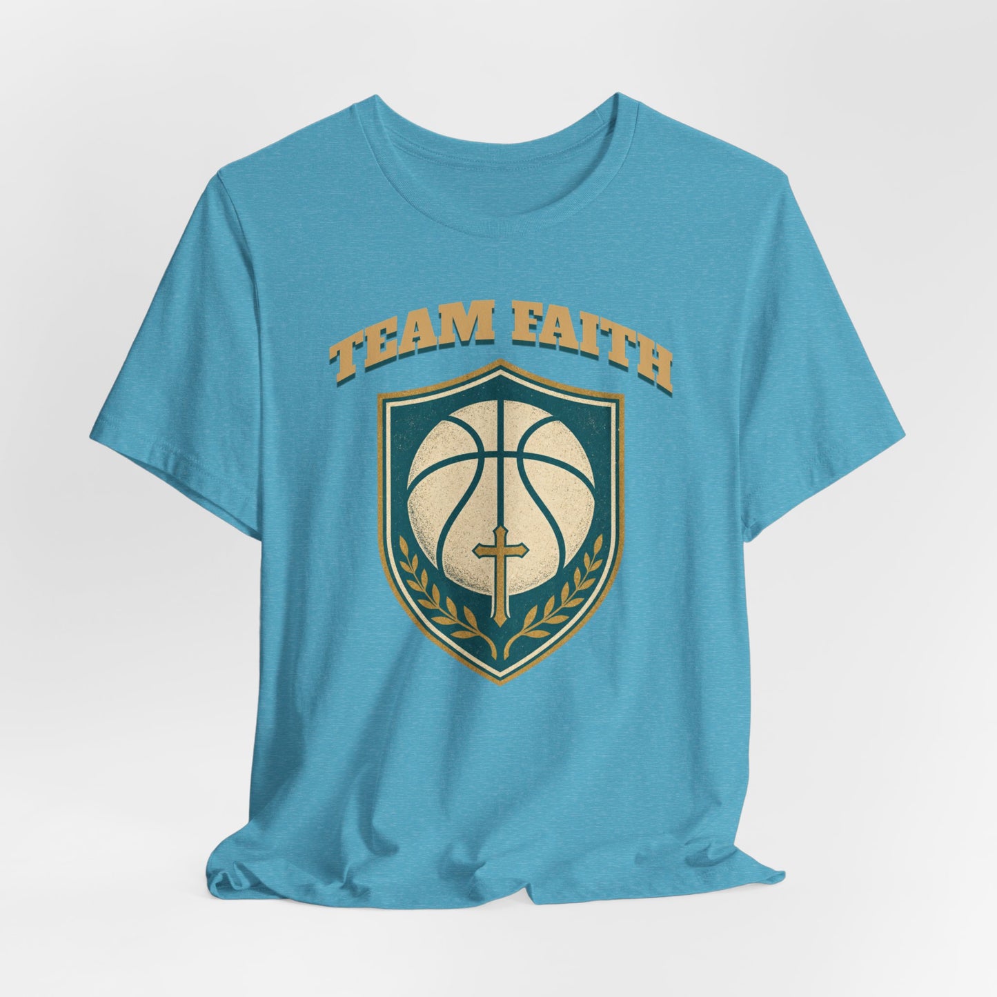 Team Faith Basketball T-Shirt | Cross & Hoops Tee | Spiritual Hoopers Gift