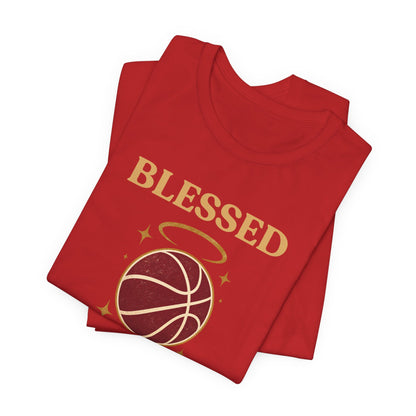 Blessed and Balling Basketball T-Shirt | Faith Halo Tee | Perfect Gift for Hoopers