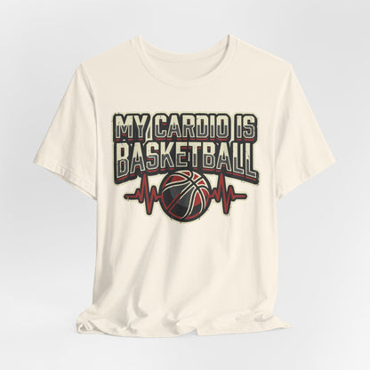 My Cardio is Basketball Heartbeat T-Shirt | Funny Hooper Tee | Gift for Players