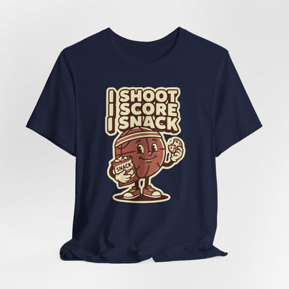 I Shoot I Score I Snack Basketball T-Shirt | Funny Hooper Tee | Gift for Ballers