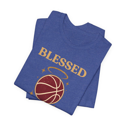 Blessed and Balling Basketball T-Shirt | Faith Halo Tee | Perfect Gift for Hoopers