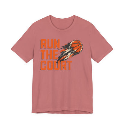 Run The Court Basketball T-Shirt | Motion Hooper Tee | Perfect Gift for Players