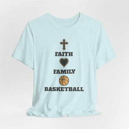 Faith Family Basketball T-Shirt | Inspirational Hooper Tee | Perfect Gift for Players