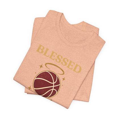 Blessed and Balling Basketball T-Shirt | Faith Halo Tee | Perfect Gift for Hoopers