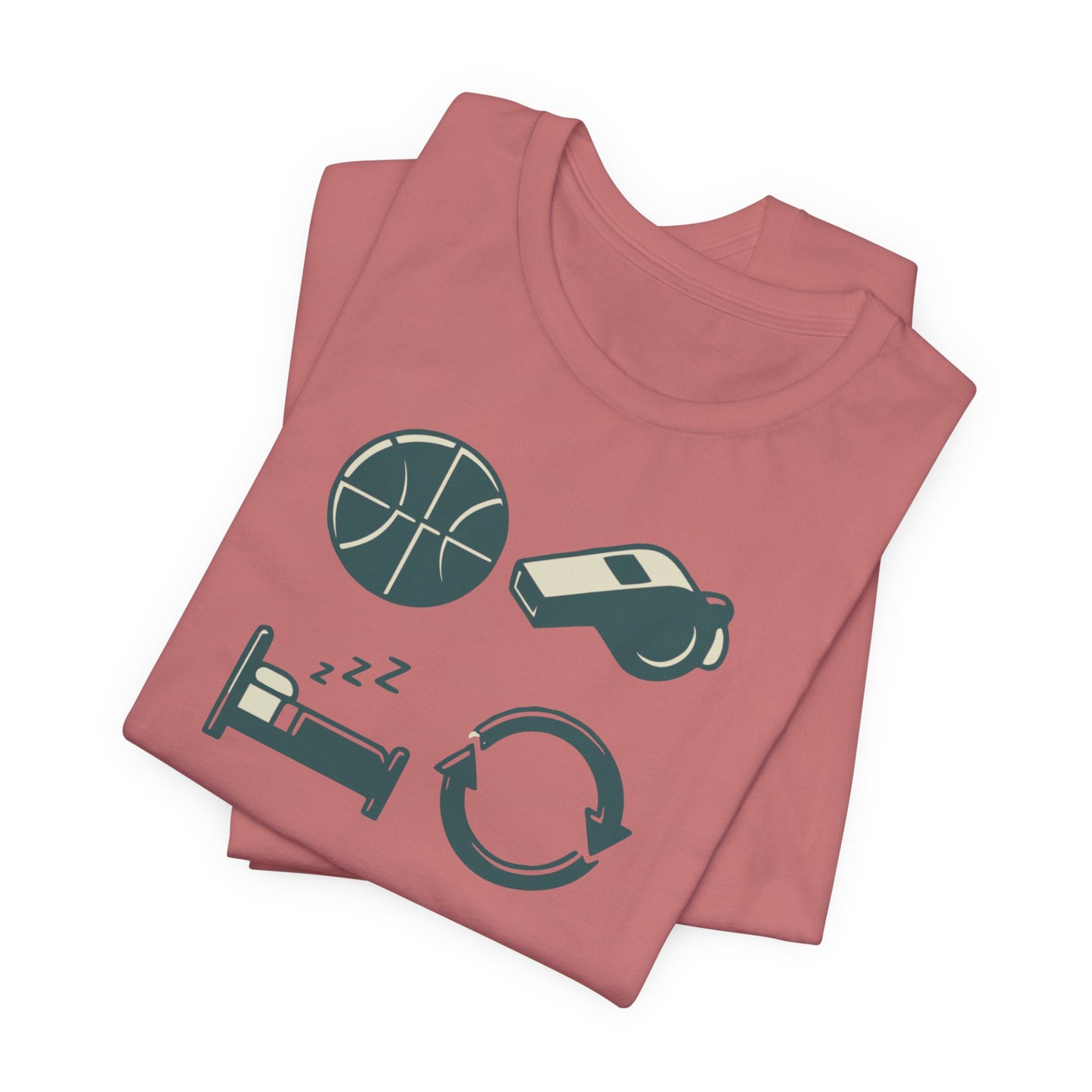 Coach Sleep Repeat Basketball T-Shirt | Hooper's Cycle Tee | Perfect Gift