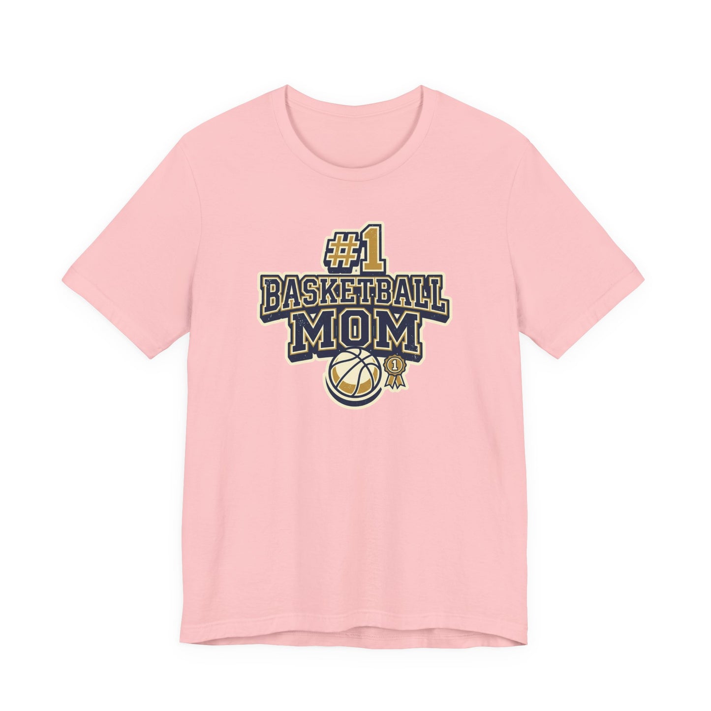 #1 Basketball Mom T-Shirt | Navy & Gold Award Grafik | Perfektes Geschenk