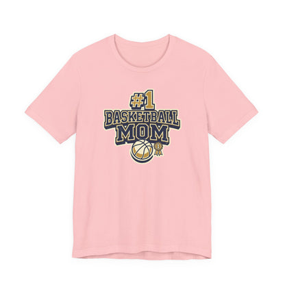 #1 Basketball Mom Tee | Navy & Gold Award Graphic | Perfect Gift for Hooper Parents