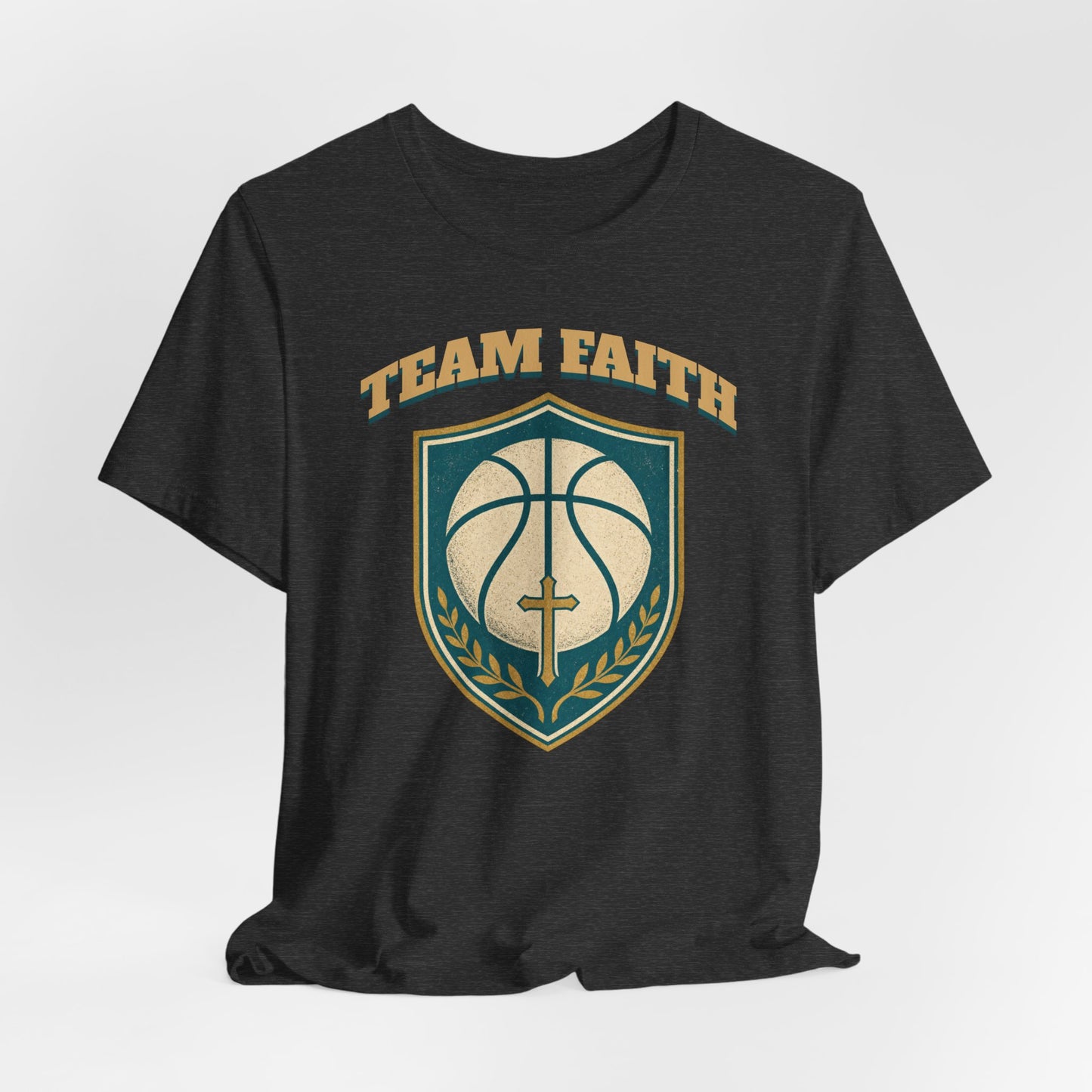 Team Faith Basketball T-Shirt | Cross & Hoops Tee | Spiritual Hoopers Gift