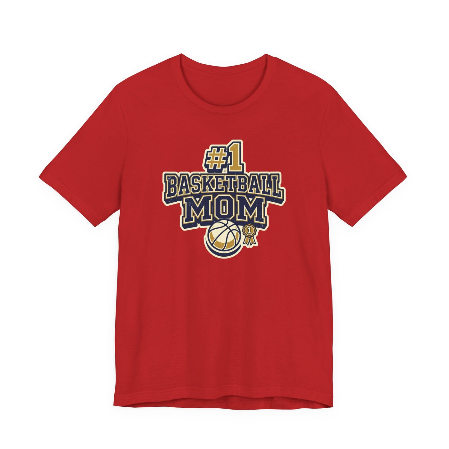 #1 Basketball Mom T-Shirt | Navy & Gold Award Grafik | Perfektes Geschenk