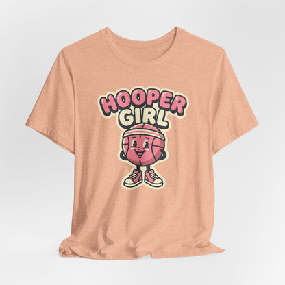 Hooper Girl Basketball T-Shirt | Retro Cartoon Tee | Perfect Gift for Female Players