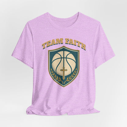 Team Faith Basketball T-Shirt | Cross & Hoops Tee | Spiritual Hoopers Gift