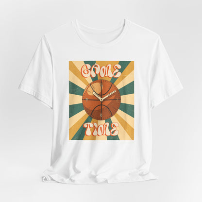 Game Time Basketball Clock T-Shirt | Retro Hooper Tee | Perfect Gift for Ball Players
