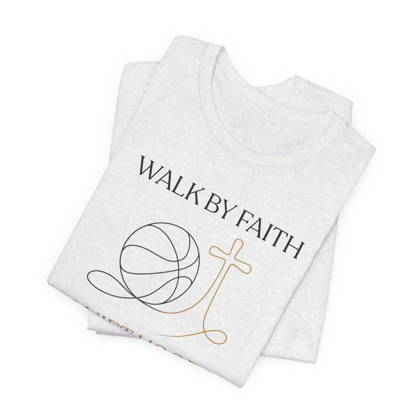 Walk by Faith Quiet Hoops Basketball T-Shirt | Spiritual Tee | Perfect Gift for Hoopers