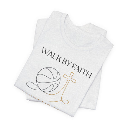 Walk by Faith Quiet Hoops Basketball T-Shirt | Spiritual Tee | Perfect Gift for Hoopers