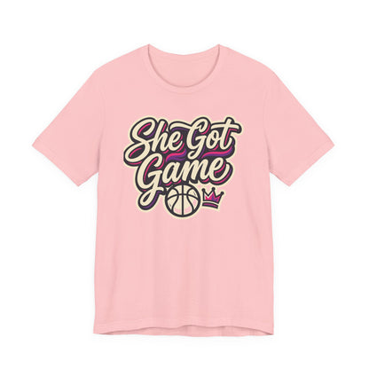 She Got Game Basketball T-Shirt | Women's Hoops Tee | Perfect Gift for Female Players