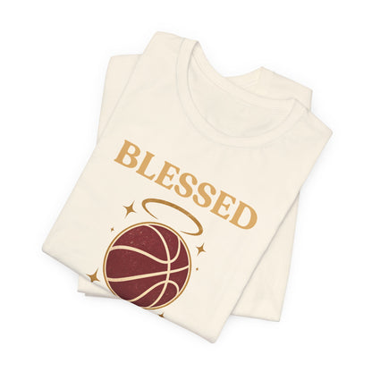 Blessed and Balling Basketball T-Shirt | Faith Halo Tee | Perfect Gift for Hoopers