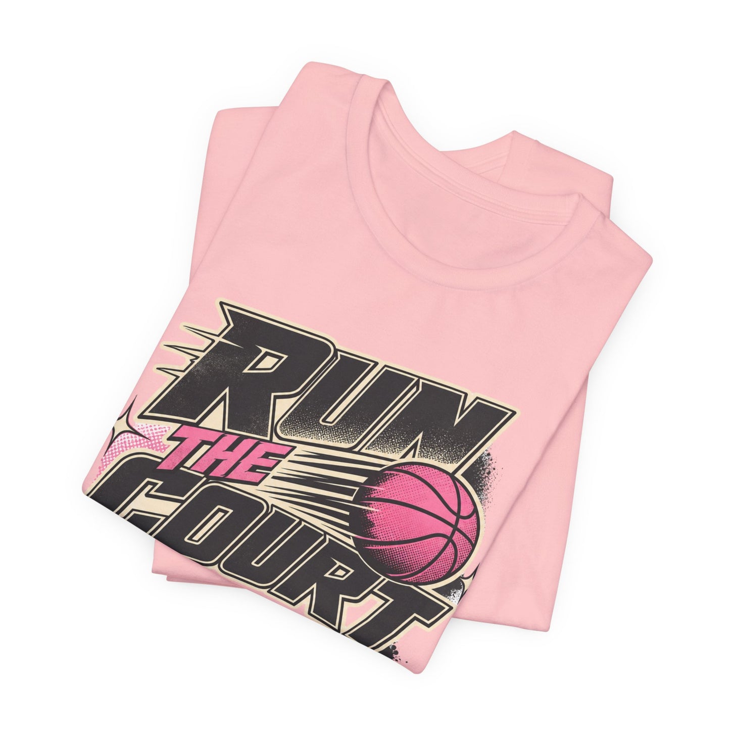 Run The Court Basketball T-Shirt | Women's Hooper Tee | Perfect Gift for Female Players