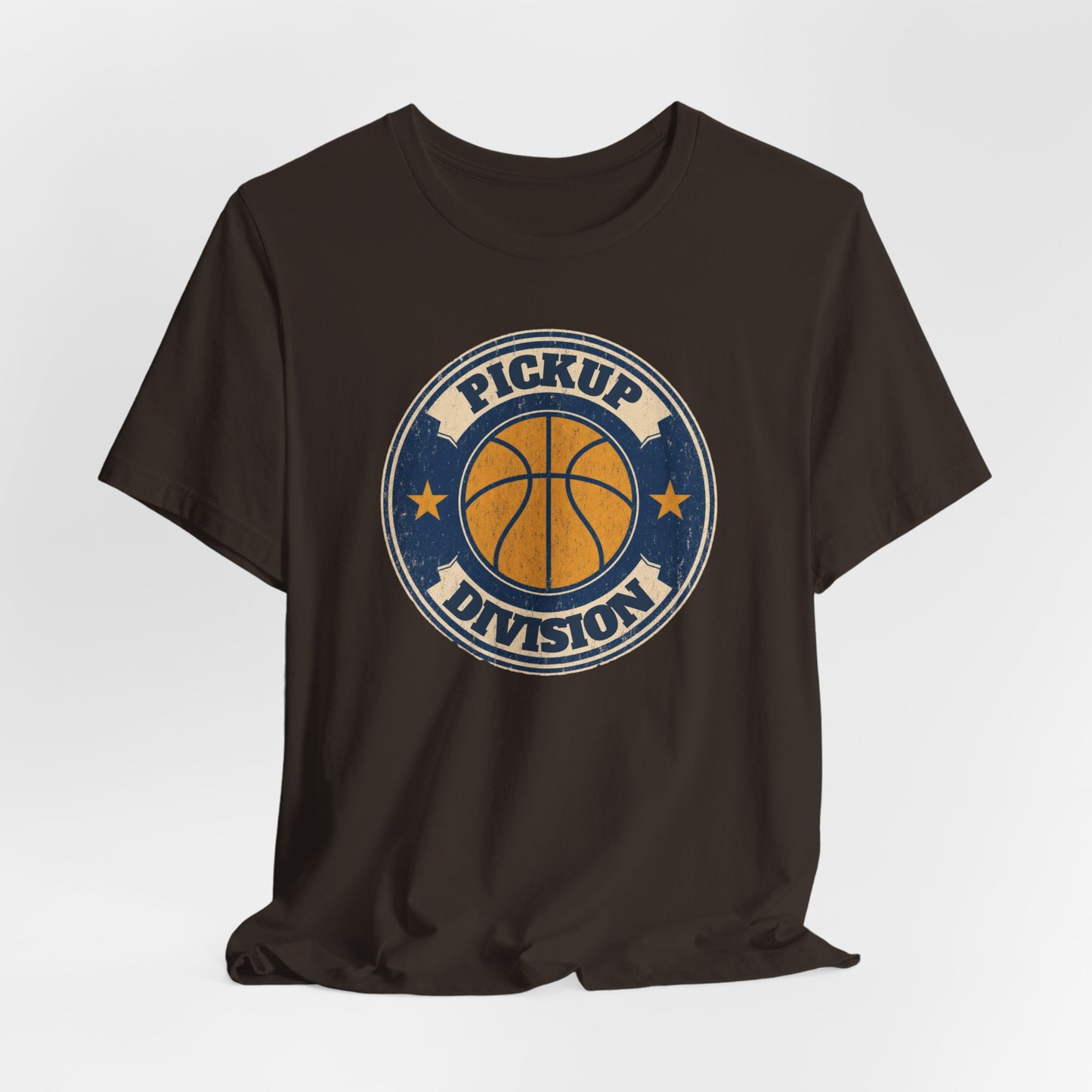 Pickup Division Retro Basketball T-Shirt | Vintage Badge Tee | Perfect Gift for Hoopers