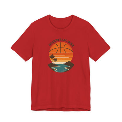 Retro Basketball Club Sunset T-Shirt | Vintage Hoops Tee | Perfect Gift