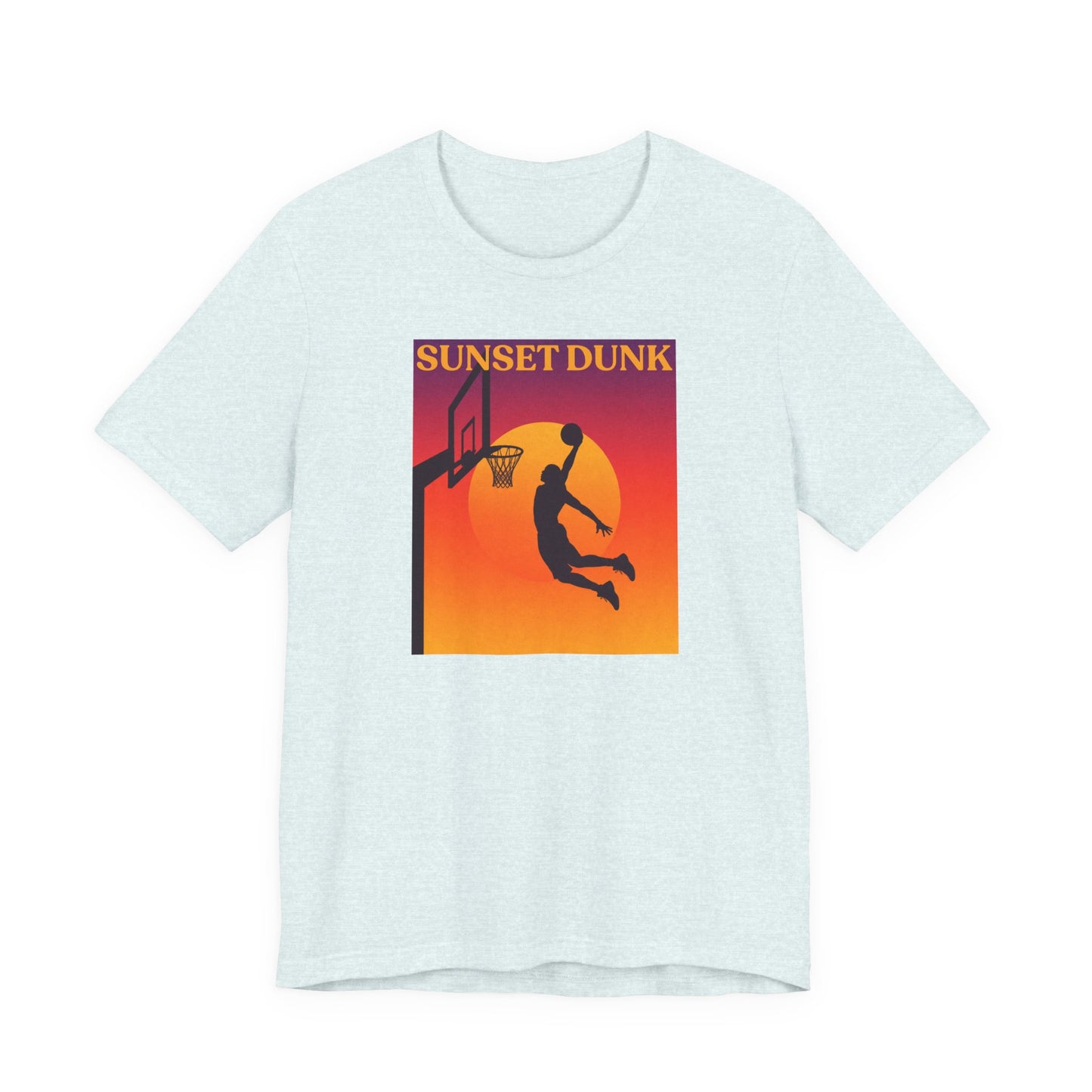 Sunset Dunk Basketball T-Shirt | Retro Silhouette Tee | Geschenk für Hooper