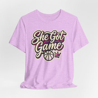 She Got Game Basketball T-Shirt | Women's Hoops Tee | Perfect Gift for Female Players