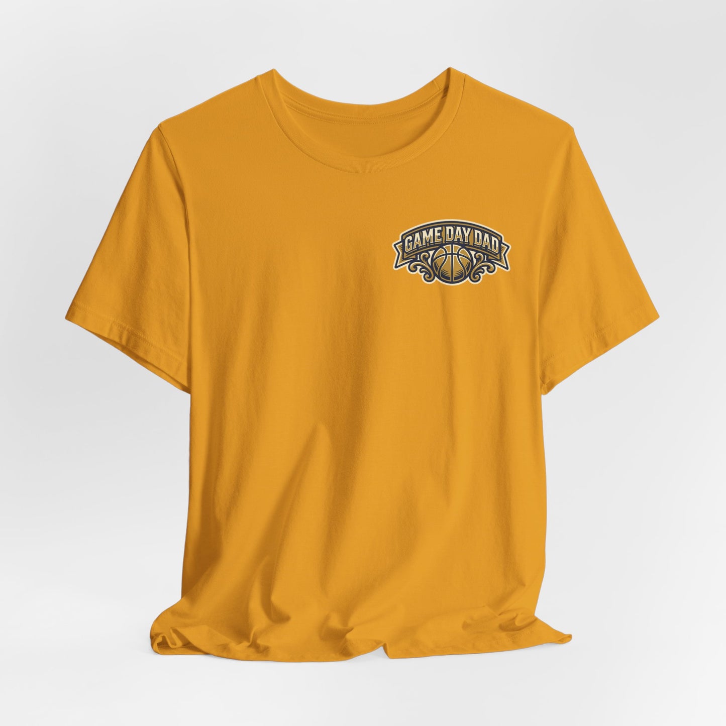 Game Day Dad Basketball T-Shirt | Navy & Gold Hooper Tee | Perfektes Vatertagsgeschenk