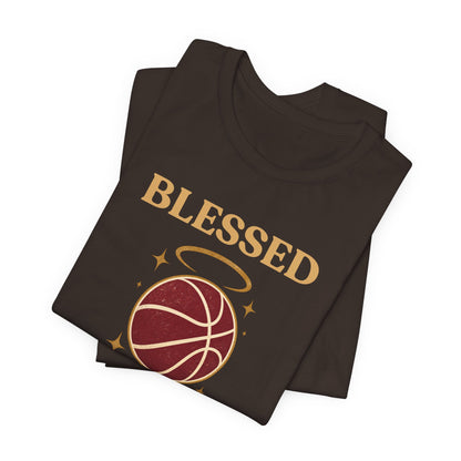 Blessed and Balling Basketball T-Shirt | Faith Halo Tee | Perfect Gift for Hoopers