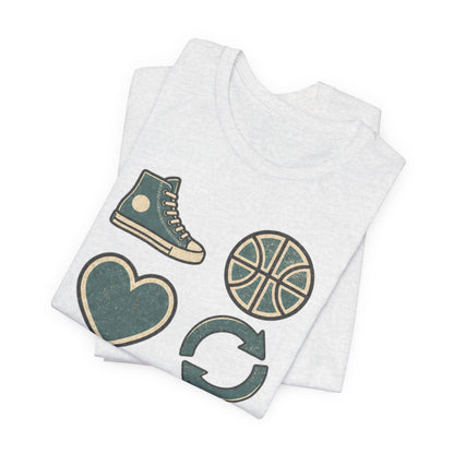 Live Hoop Repeat Basketball T-Shirt | Vintage Hooper Tee | Perfect Gift for Court Players