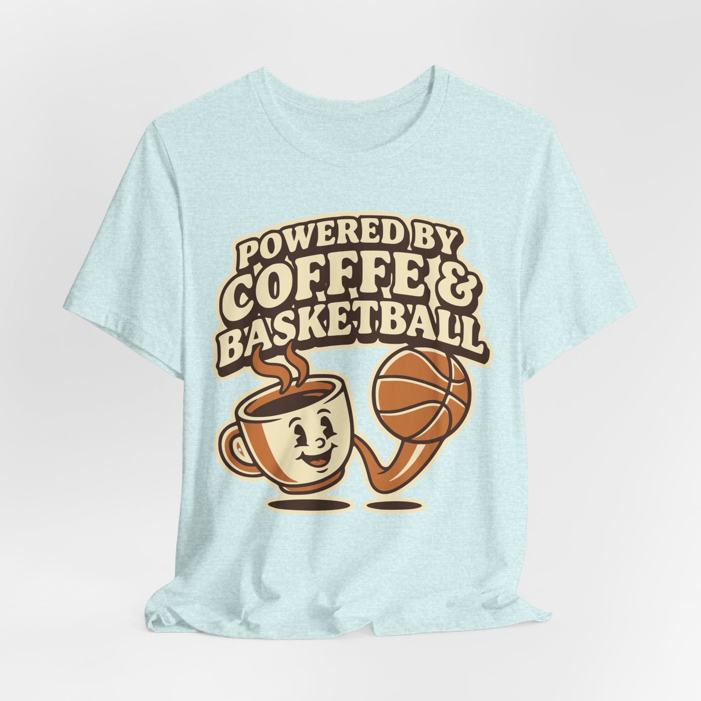 Powered by Coffee & Basketball T-Shirt | Witziger Hooper Tee | Perfektes Geschenk