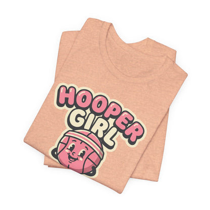 Hooper Girl Basketball T-Shirt | Retro Cartoon Tee | Perfect Gift for Female Players