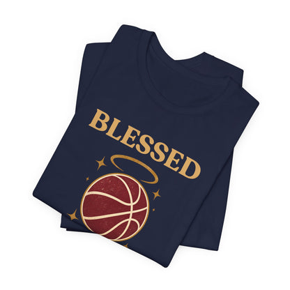 Blessed and Balling Basketball T-Shirt | Faith Halo Tee | Perfect Gift for Hoopers