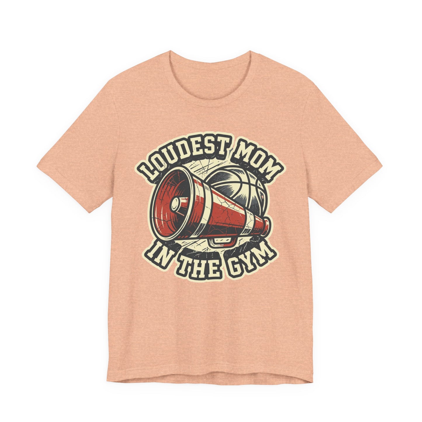 Loudest Mom in the Gym Basketball T-Shirt | Megaphon Tee | Perfektes Geschenk