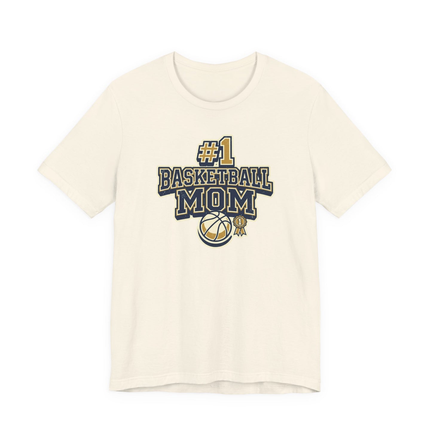 #1 Basketball Mom T-Shirt | Navy & Gold Award Grafik | Perfektes Geschenk
