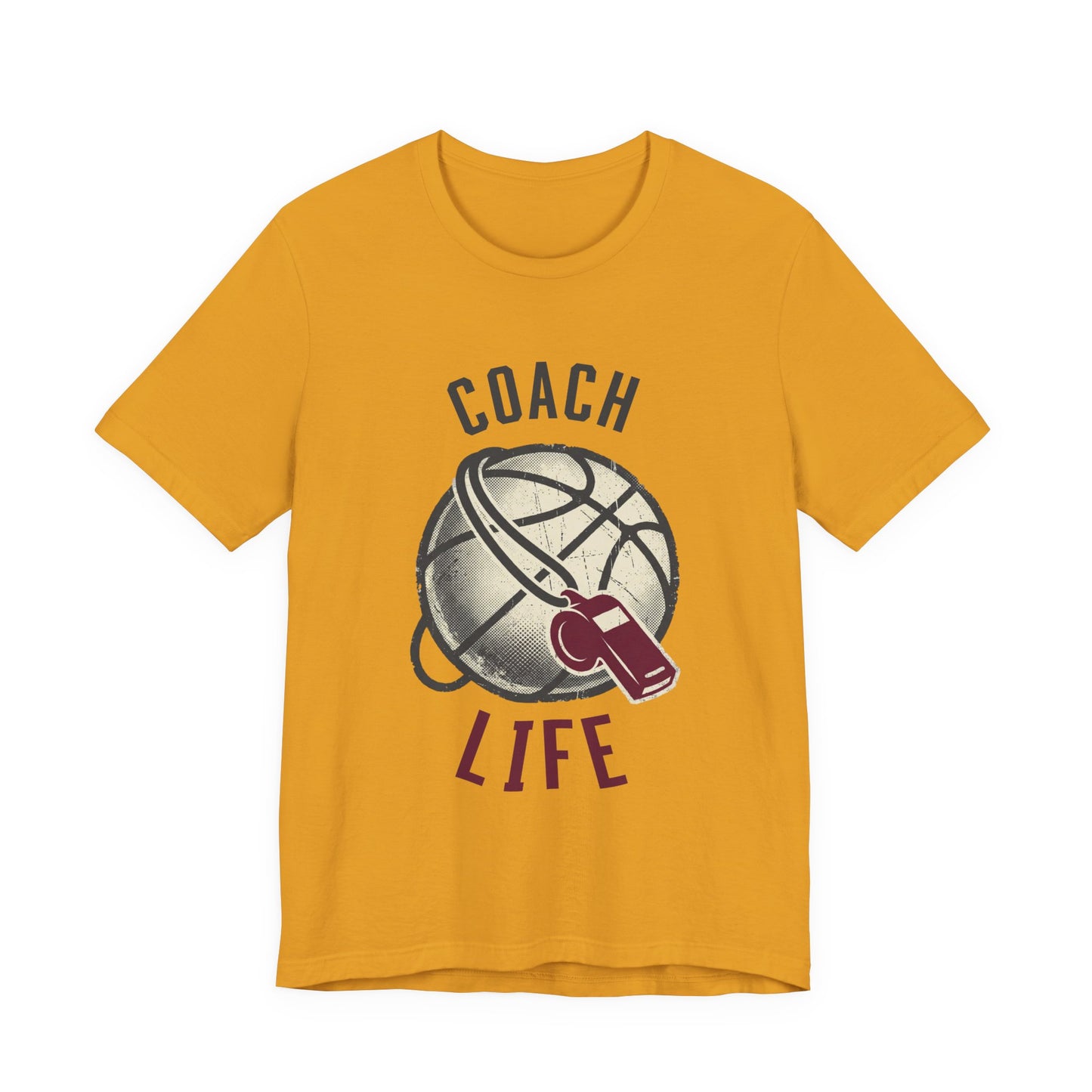 Coach Life Basketball T-Shirt | Whistle & Ball Tee | Perfect Gift for Coaches
