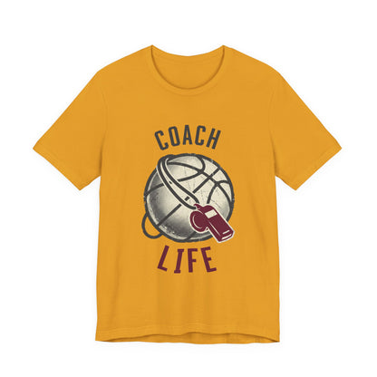 Coach Life Basketball T-Shirt | Whistle & Ball Tee | Perfect Gift for Coaches