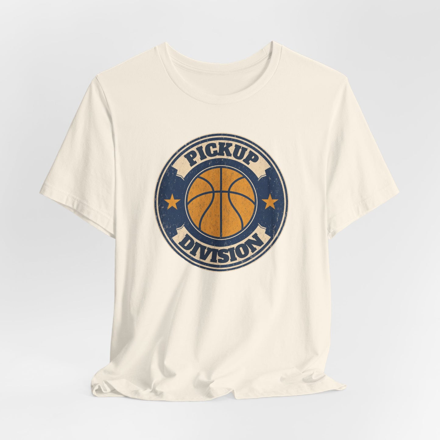Pickup Division Retro Basketball T-Shirt | Vintage Badge Tee | Perfect Gift for Hoopers