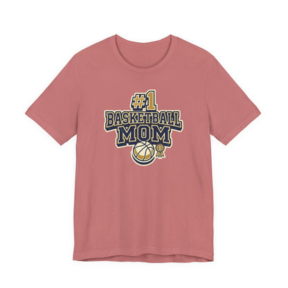 #1 Basketball Mom Tee | Navy & Gold Award Graphic | Perfect Gift for Hooper Parents