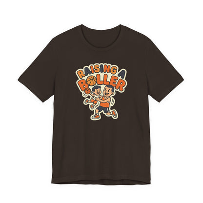 Raising a Baller Basketball T-Shirt | Parent Pride Tee | Perfect Gift for Hoops Families