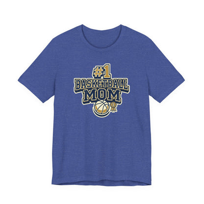 #1 Basketball Mom Tee | Navy & Gold Award Graphic | Perfect Gift for Hooper Parents