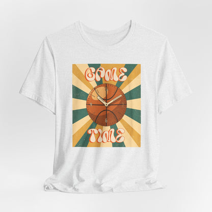 Game Time Basketball Clock T-Shirt | Retro Hooper Tee | Perfect Gift for Ball Players
