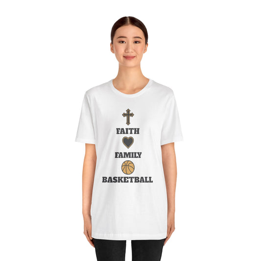 Faith Family Basketball T-Shirt | Inspirational Hooper Tee | Perfect Gift for Players