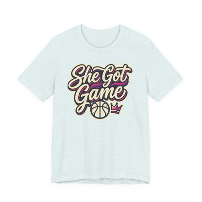 She Got Game Basketball T-Shirt | Women's Hoops Tee | Perfect Gift for Female Players