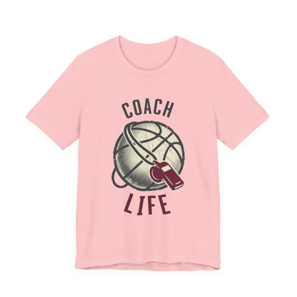 Coach Life Basketball T-Shirt | Whistle & Ball Tee | Perfect Gift for Coaches