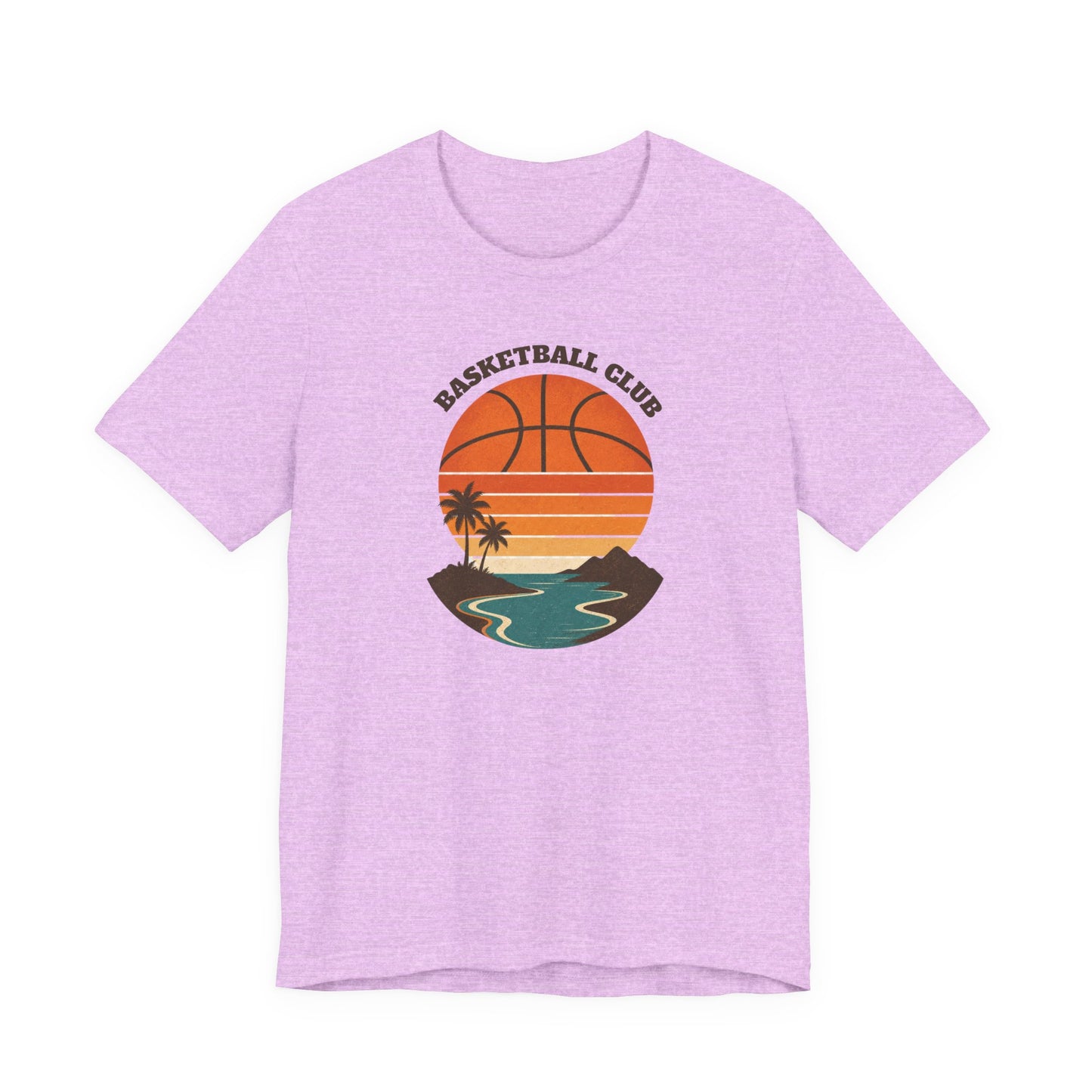 Retro Basketball Club Sunset T-Shirt | Vintage Hoops Tee | Perfect Gift