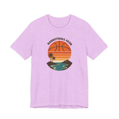 Retro Basketball Club Sunset T-Shirt | Vintage Hoops Tee | Perfect Gift