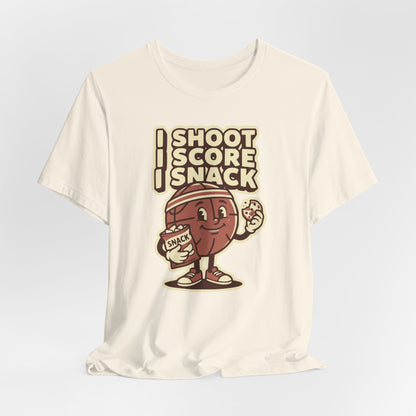 I Shoot I Score I Snack Basketball T-Shirt | Funny Hooper Tee | Gift for Ballers